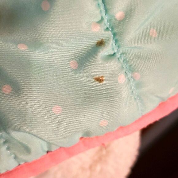 Very Nice Oshkosh B'Gosh Turquoise Pink Hooded Baby Winter Snowsuit Sz 12 Mos - Picture 6 of 6